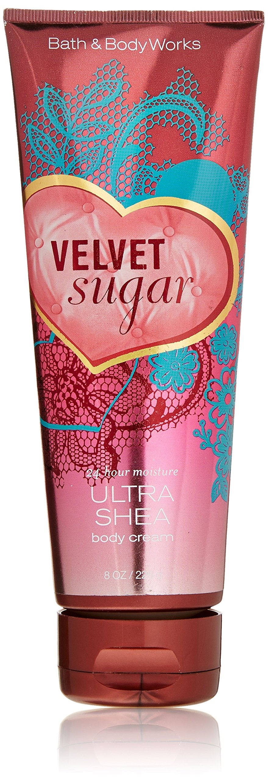 Bath & Body Works Velvet Sugar crema corporal Ultra Shea, hidratación intensa que perdura todo el día.