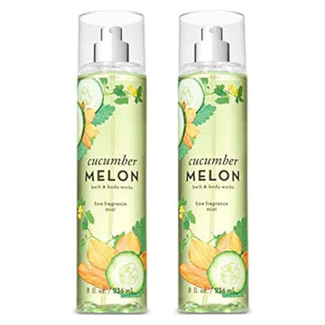 Bath & Body Works Cucumber Melon mist bottles ready for daily spritz, refreshing scent.