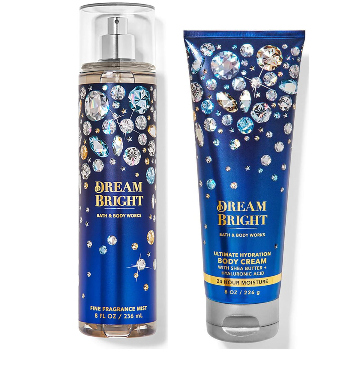 Coffret Bath & Body Works Dream Bright – crème hydratante et brume parfumée pour peau douce.