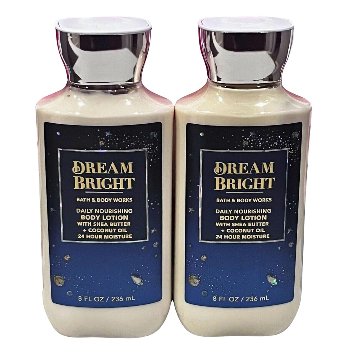 Bath and Body Works Dream Bright loción corporal, dos botellas, hidratación duradera para la piel