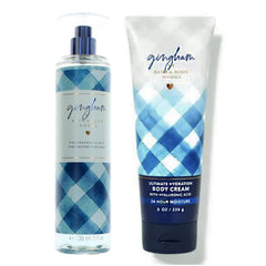 Bath & Body Works Gingham: dúo Ultra Shea y Bruma para perfumar y humectar la piel diariamente.