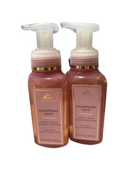 Champagne Toast foaming soap in creamy lather with aloe and vitamin E.