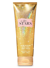 Bath & Body Works In The Stars crema corporal con botella elegante para hidratación prolongada.