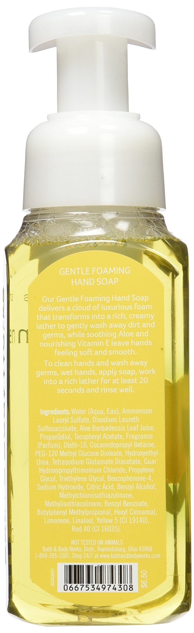 Bath & Body Works Limón de Cocina espuma en la palma para limpieza rápida.
