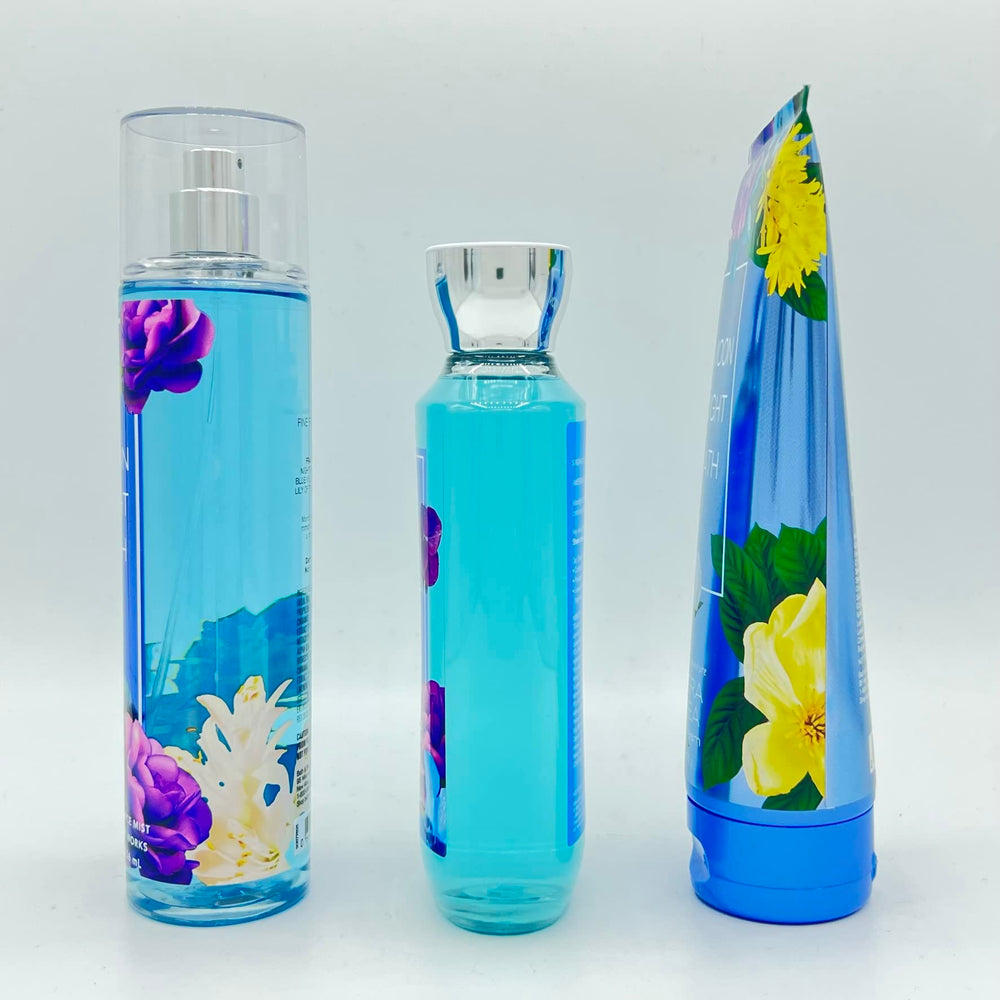Gel douche Moonlight Path Bath and Body Works prêt pour une douche rafraîchissante.