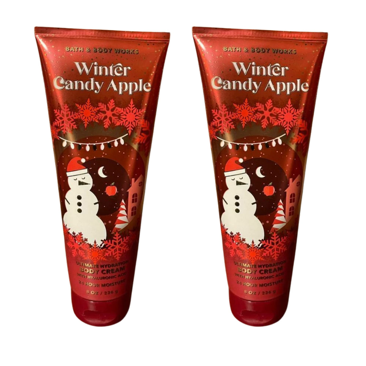 Bath and Body Works regala dos cremas corporales 8 oz Winter Candy Apple para piel suave