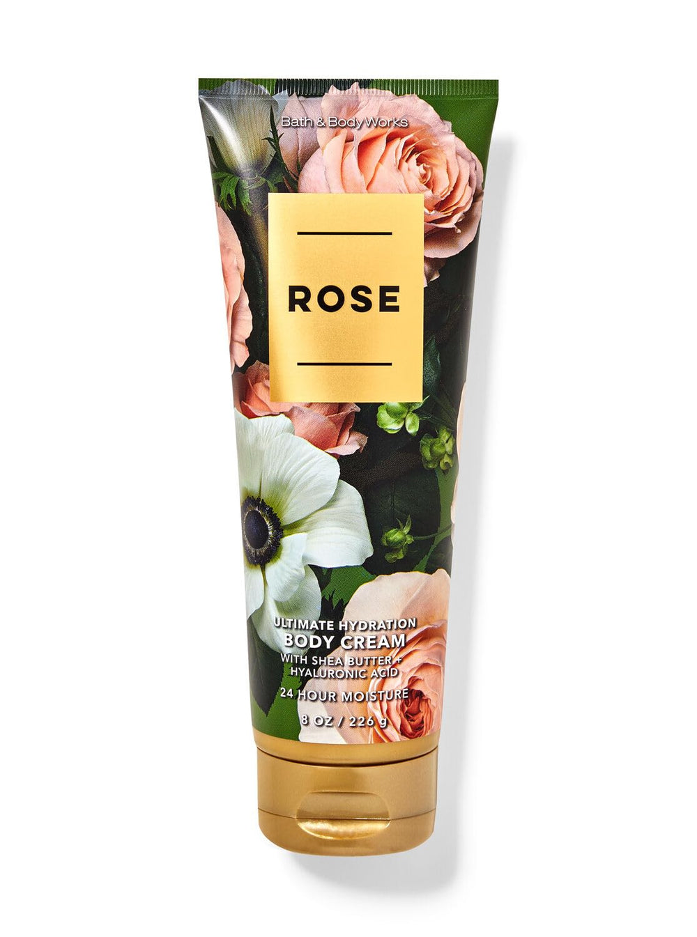 Bath & Body Works Rose crema corporal de 8 onzas para hidratación suave y aroma floral.