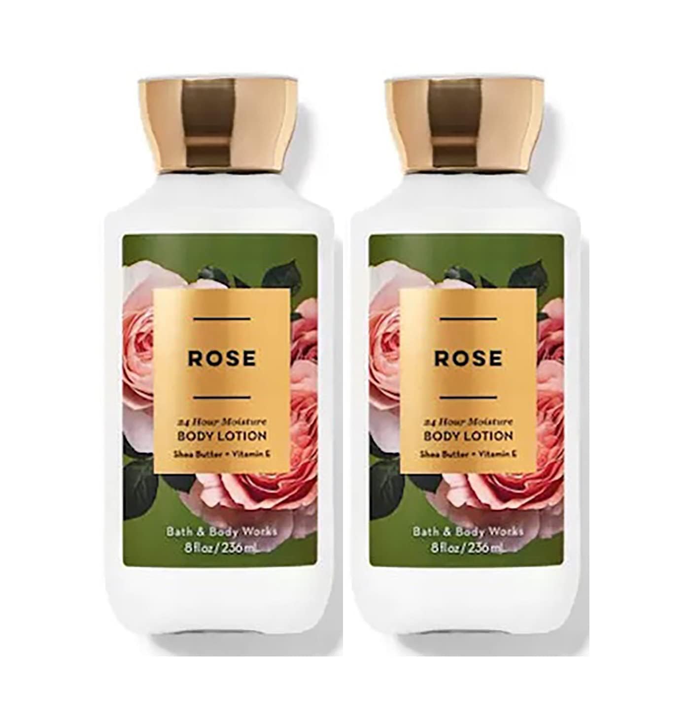 Bath & Body Works Rose loción corporal en botella de 8 oz para hidratación prolongada.