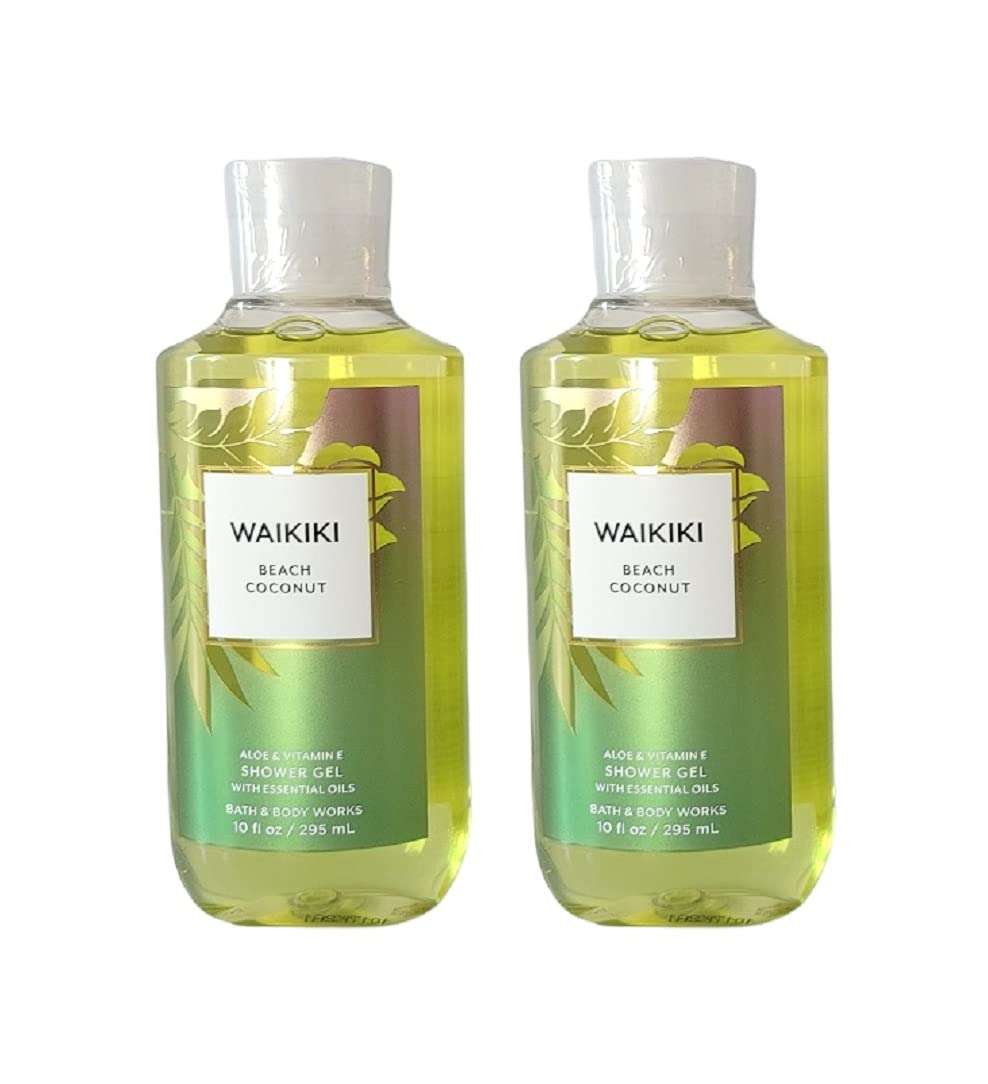 Gel de ducha Bath & Body Works Waikiki Beach Coconut para piel suave y fragante.