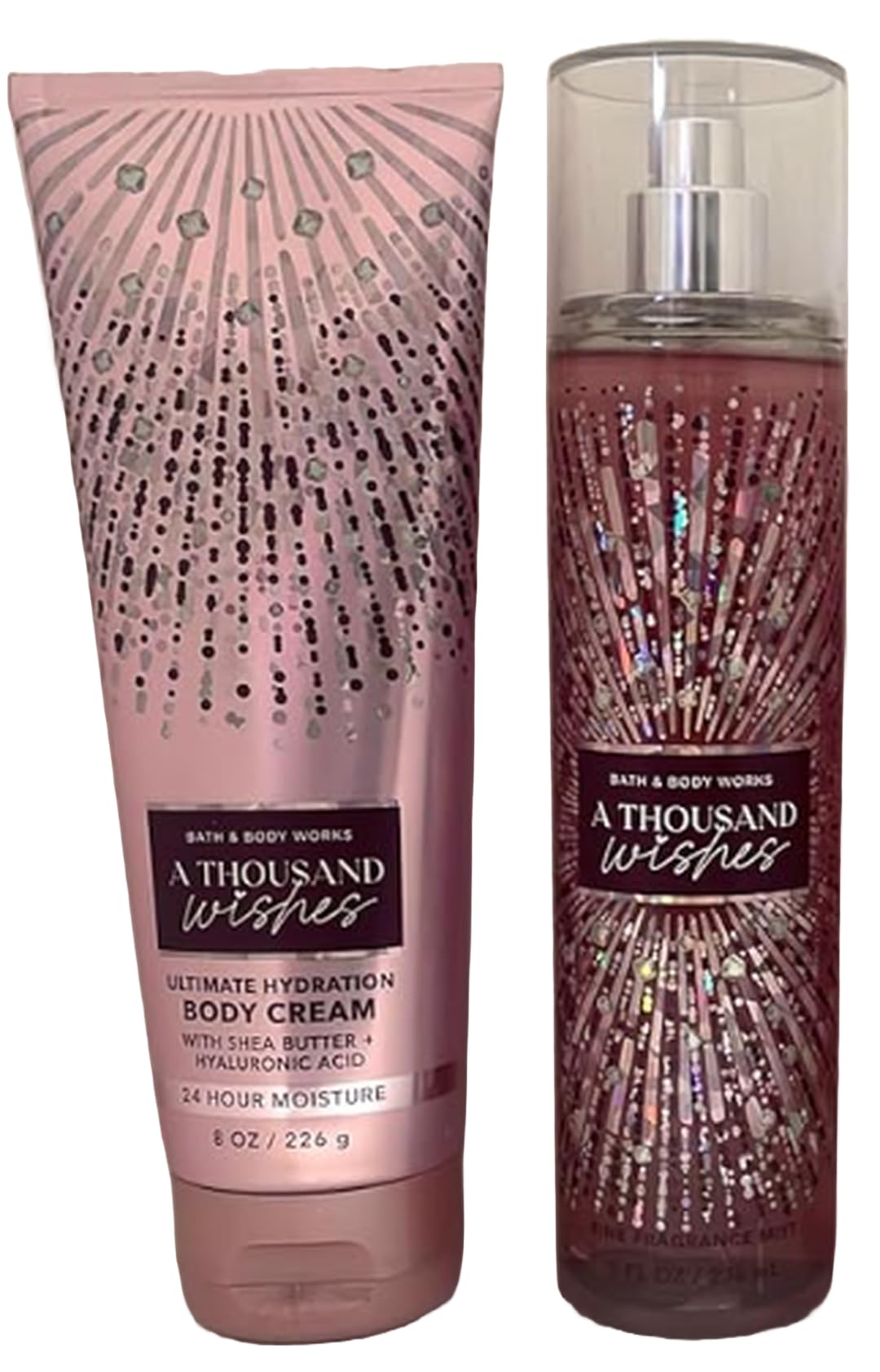 Flacon brume A Thousand Wishes, reflets roses et allure glamour.