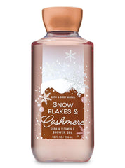 Bath & Body Works Snow Flakes & Cashmere, botella de ducha, fragancia envolvente para uso diario