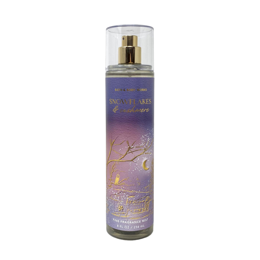 Bath & Body Works Snowflakes & Cashmere bruma perfumada, aroma duradero para todo el día.