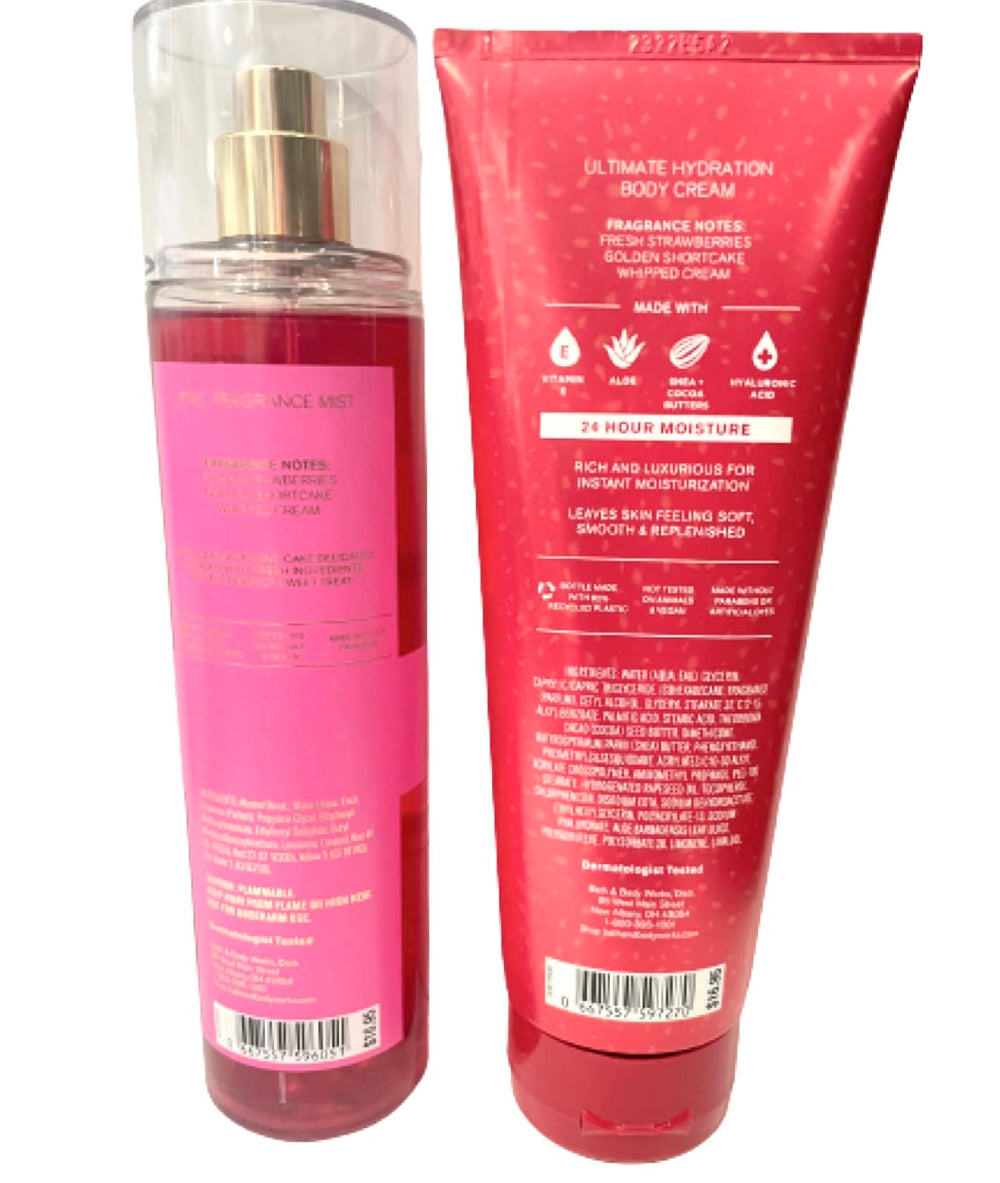 Bath & Body Works Strawberry Pound Cake Ultimate Hydration Body Cream jar for lasting moisture.