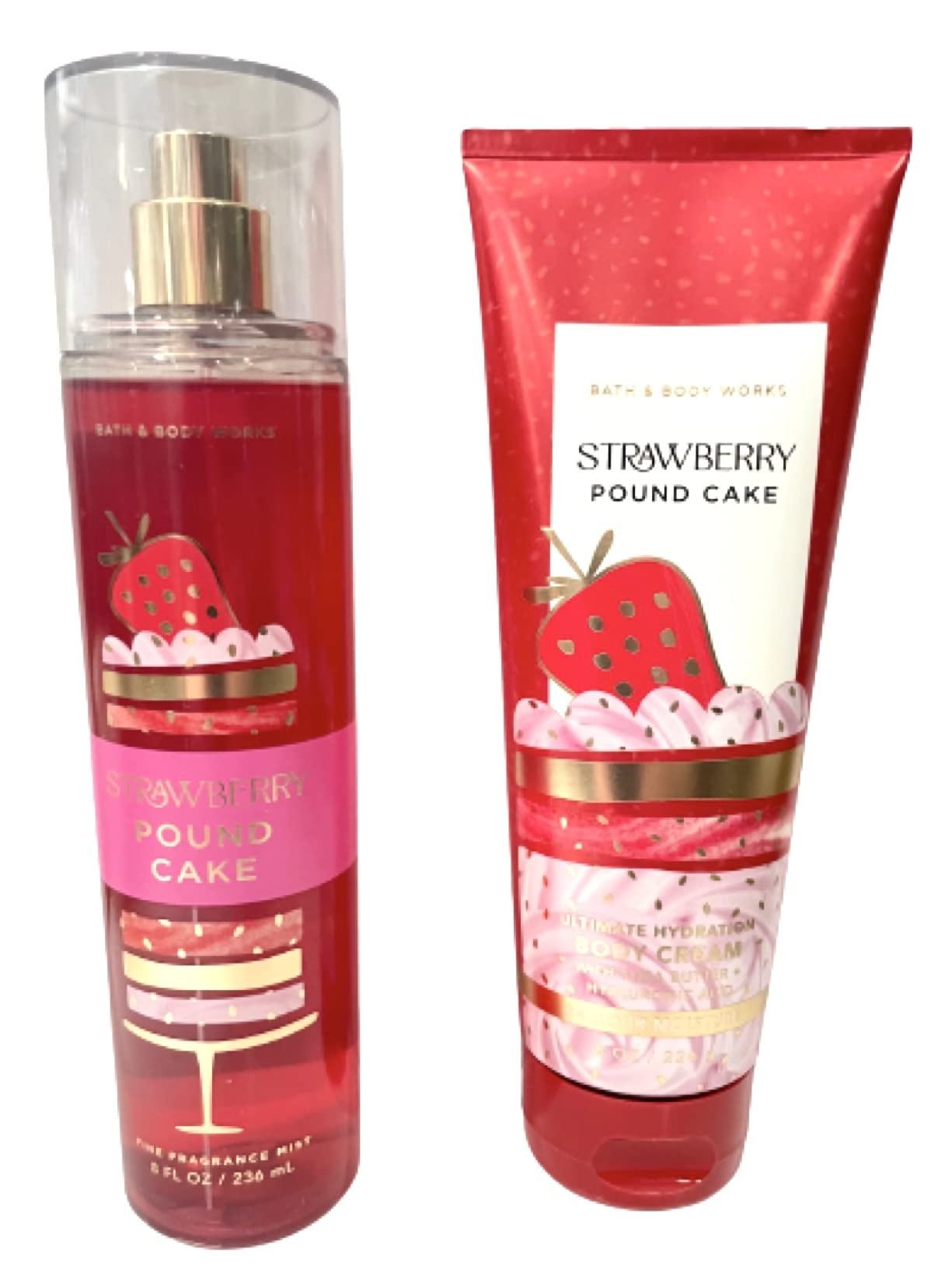 Bath & Body Works Strawberry Pound Cake Fine Fragrance Mist bottle for a sweet daily aroma.
