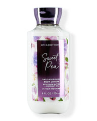 Bath & Body Works Sweet Pea crema corporal, botella de 8 oz, piel suave y aroma duradero