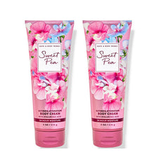 Bath & Body Works Sweet Pea crema Ultra Shea 8 oz, doble pack para hidratación diaria.