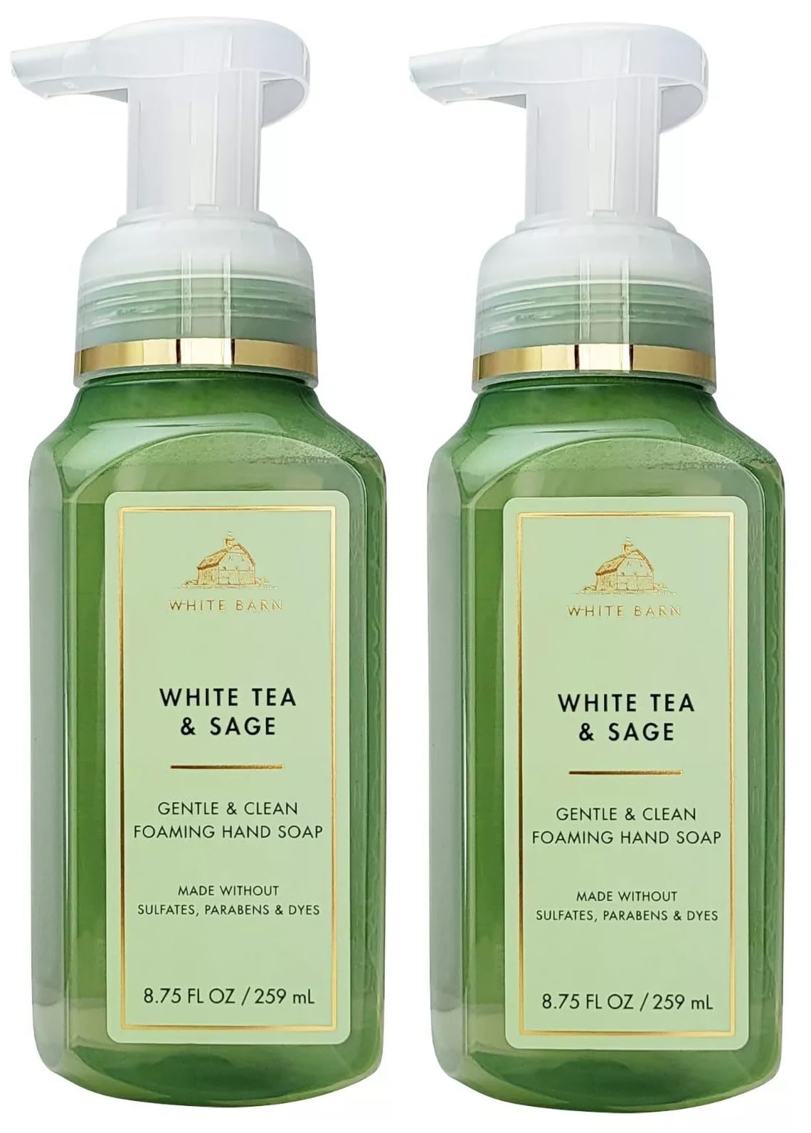 Bath & Body Works té blanco y salvia, vertido suave de espuma para lavado de manos.