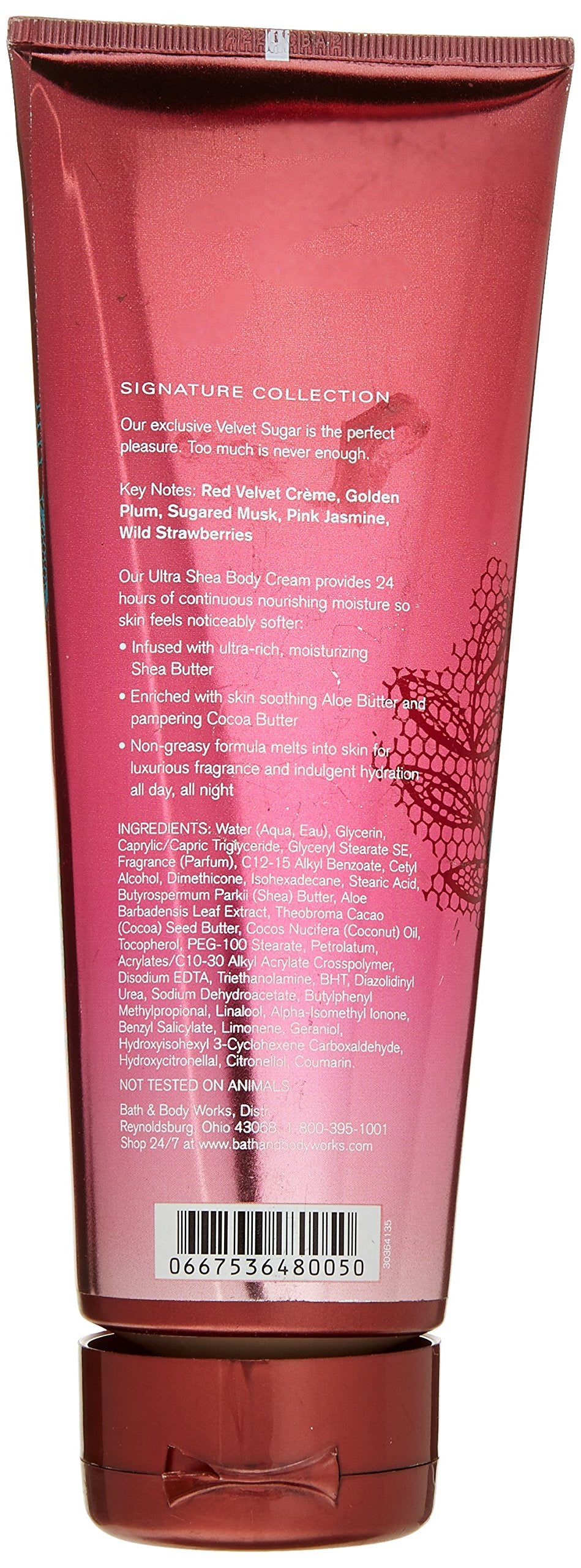 Bath & Body Works Velvet Sugar, crema con textura suave para hidratación diaria.