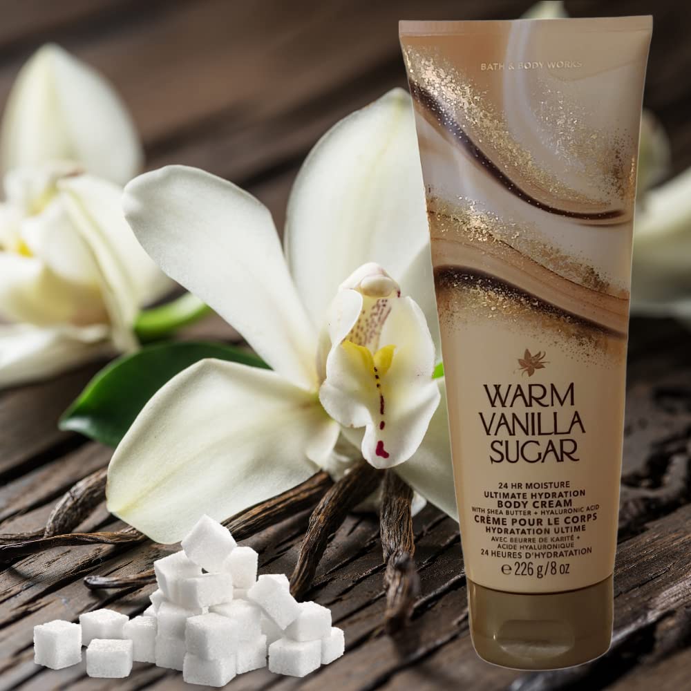 Bath & Body Works Warm Vanilla Sugar, ingredientes nutritivos para la piel.