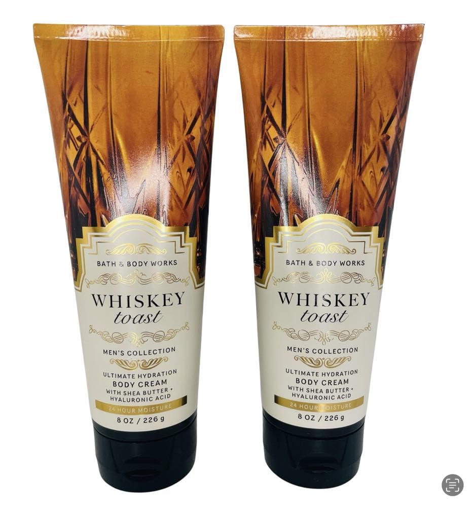 Bath & Body Works Whiskey Toast crema hidratante, hidratación prolongada para piel suave.
