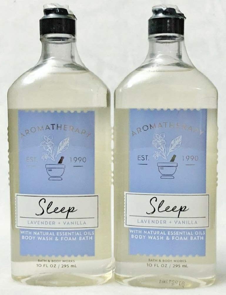 Bath & Body Works Aromaterapia Sueño Lavanda y Vainilla, gel de ducha y espuma para relajación nocturna