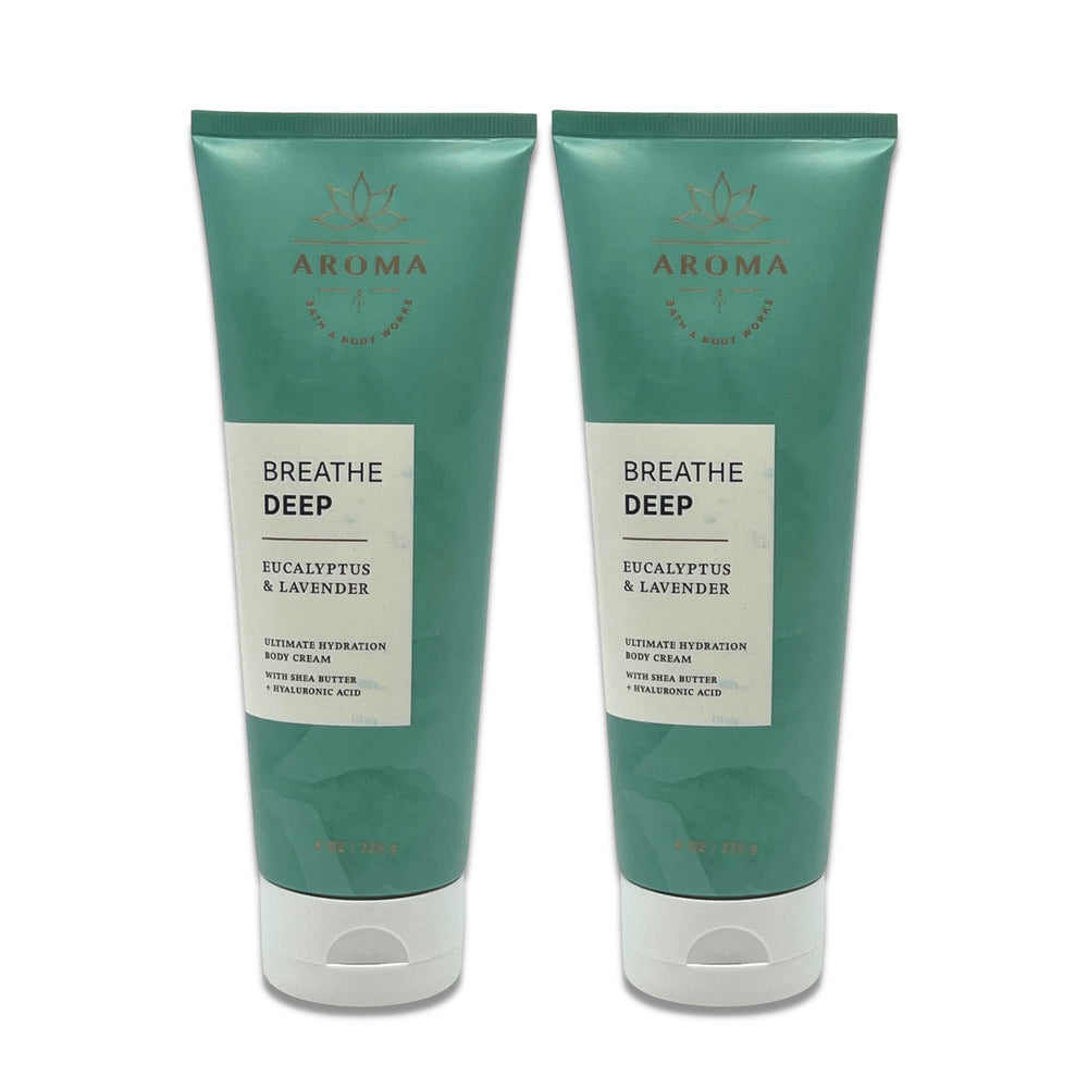 Bath & Body Works Aromathérapie Respire Profondément Eucalyptus Lavande – crème hydratante riche pour la peau.