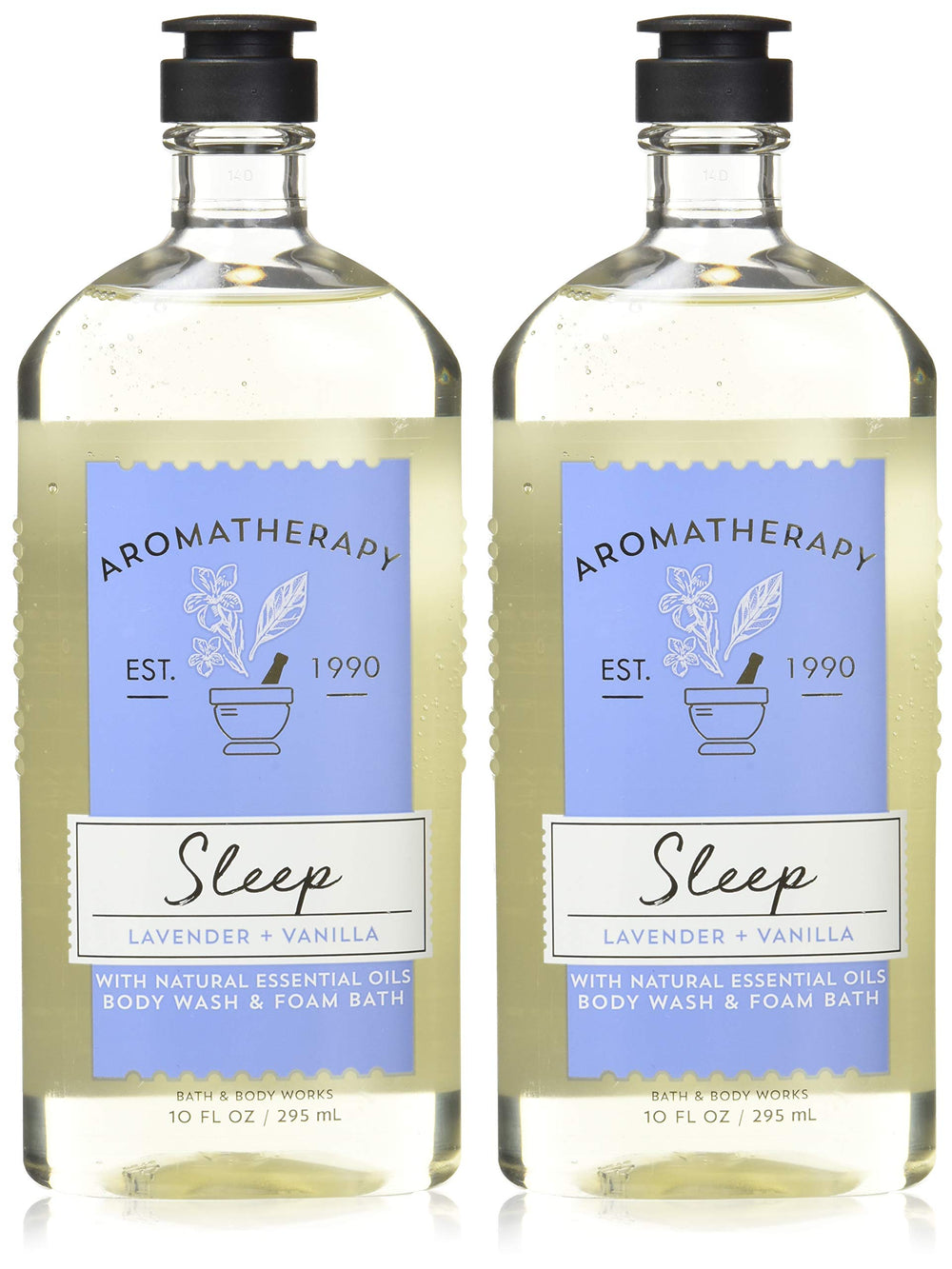 Bath & Body Works Aromaterapia Sueño Lavanda Vainilla, botella con espuma suave para relajación nocturna.