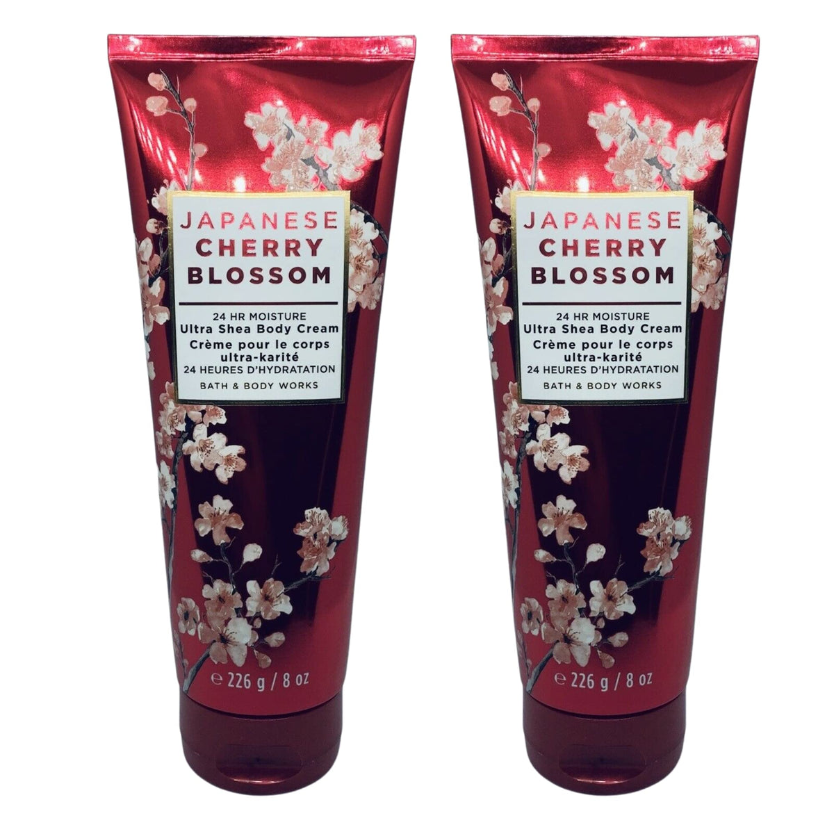Bath & Body Works Flor de cerezo japonesa: crema corporal en set para hidratación duradera.