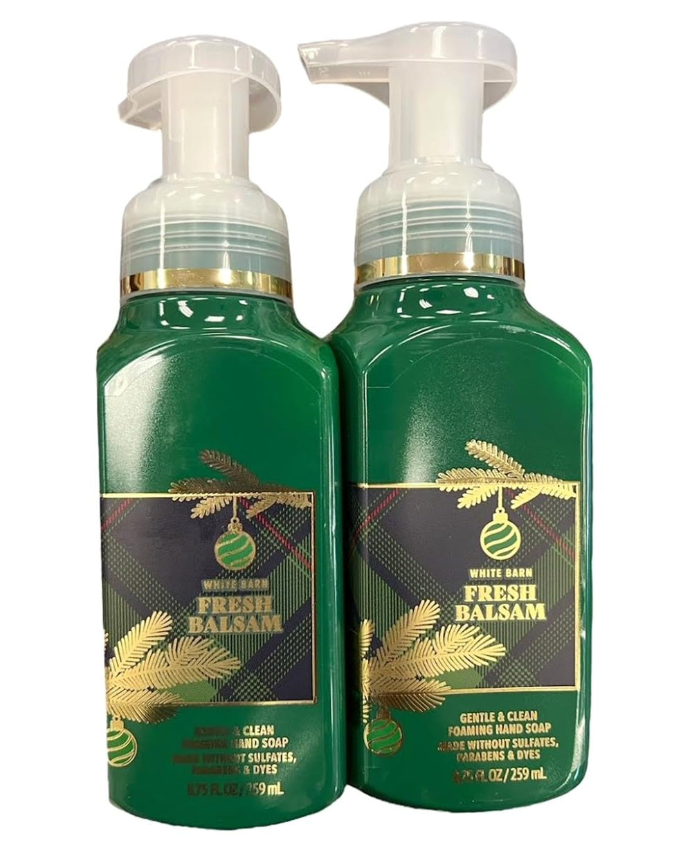 Jabón espumoso Bath & Body Works, botella única, aroma Fresh Balsam para limpieza suave
