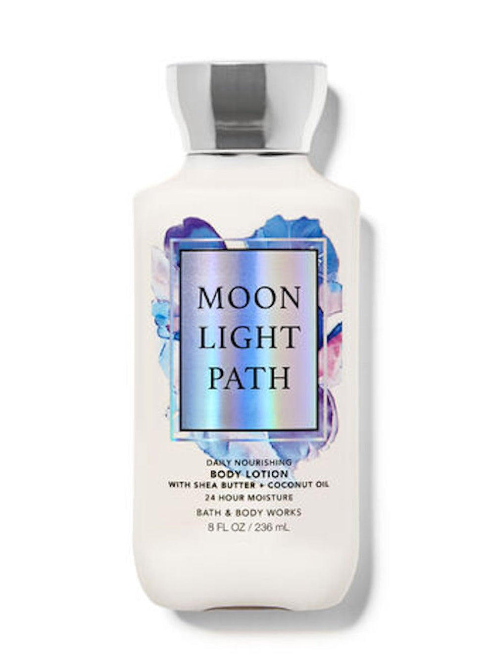 Moonlight Path de Bath & Body Works, loción para cuerpo y manos, hidratación duradera y absorción rápida.