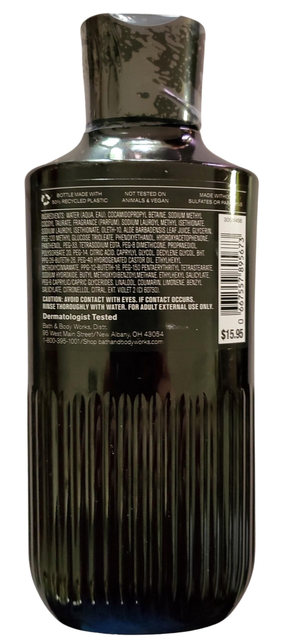 Bath & Body Works Noir barra jabón, limpieza suave para piel y cabello con aroma envolvente.