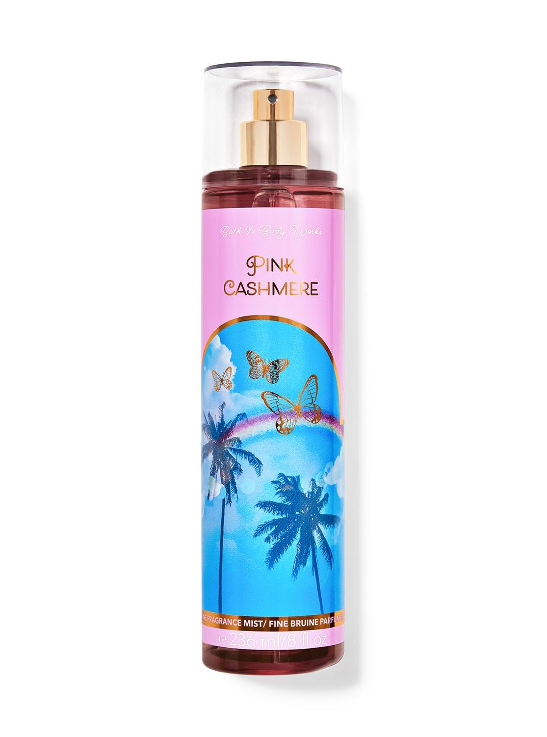 Bath & Body Works Pink Cashmere, bruma fragancia en botella, aroma suave para uso diario.