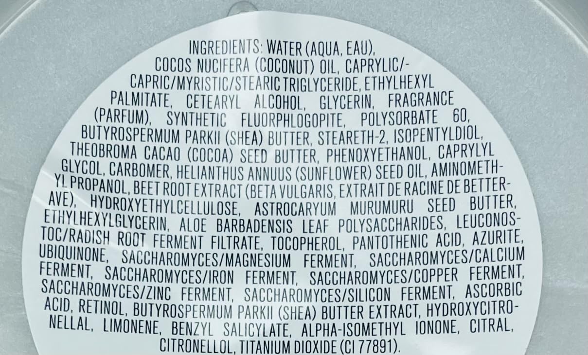 Bath & Body Works Platinum Whipped Butter aplicación suave para hidratar sin grasa.