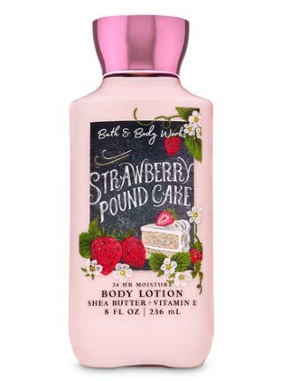 Bath & Body Works Strawberry Pound Cake – ensemble trio emballage pour routine soin complète.