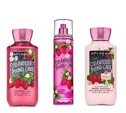Bath & Body Works Strawberry Pound Cake – gel douche pour peau douce et parfum agréable.