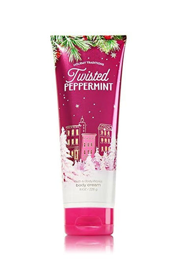 Bath & Body Works Twisted Peppermint crema Ultra Shea, envase edición navideña.