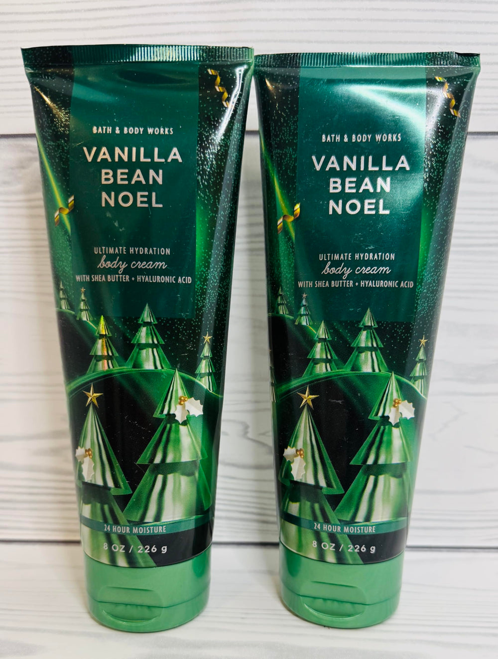 Bath & Body Works Vanilla Bean Noel crema corporal 8oz, aroma dulce para piel nutrida.
