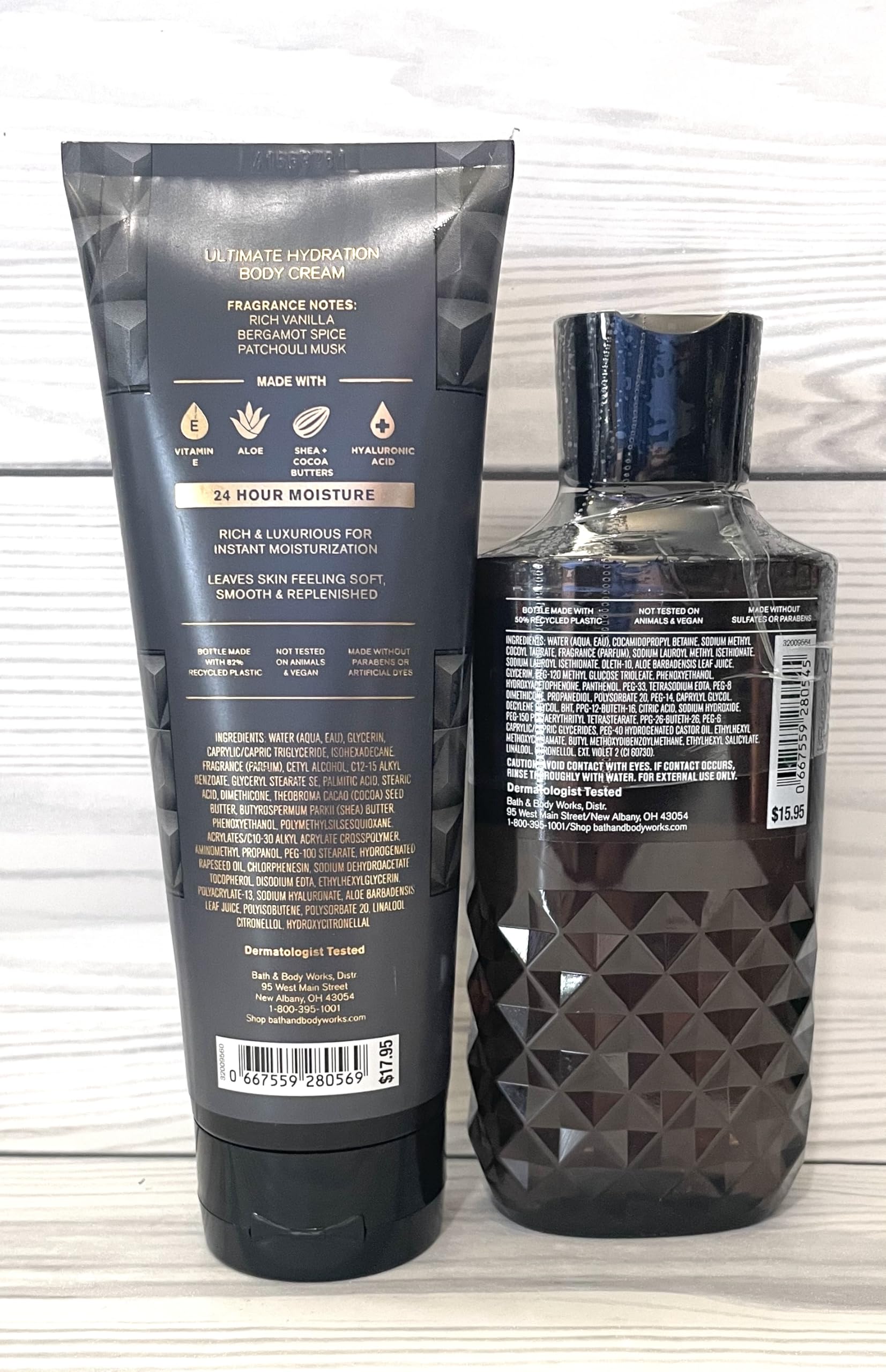 Bath & Body Works Vanilla Noir crema corporal, hidratación para piel suave y nutrida.