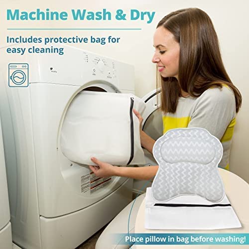 Bath Haven, oreiller bain ventouses six pour adhérence fiable