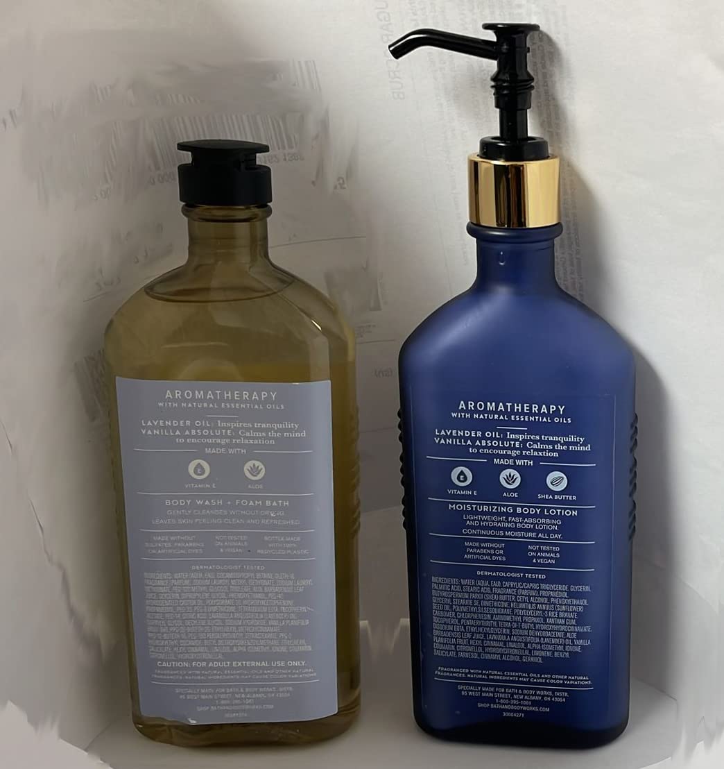 Bath & Body Works Aromaterapia Sueño crema corporal lavanda-vainilla para hidratación suave.