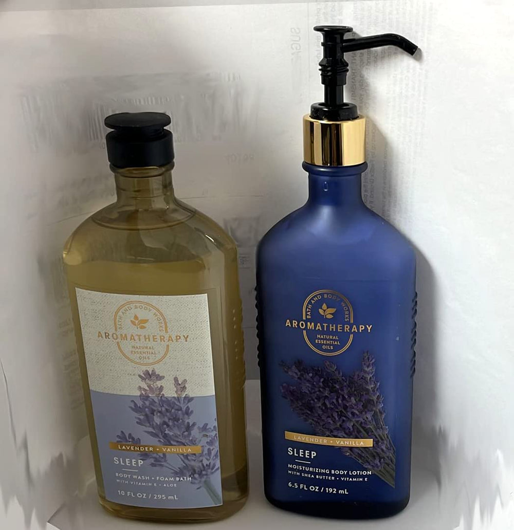 Bath & Body Works Aromaterapia Sueño: ducha corporal lavanda y vainilla para relajación nocturna.