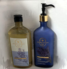 Bath & Body Works Aromaterapia Sueño pack de ducha y crema para descanso relajante.