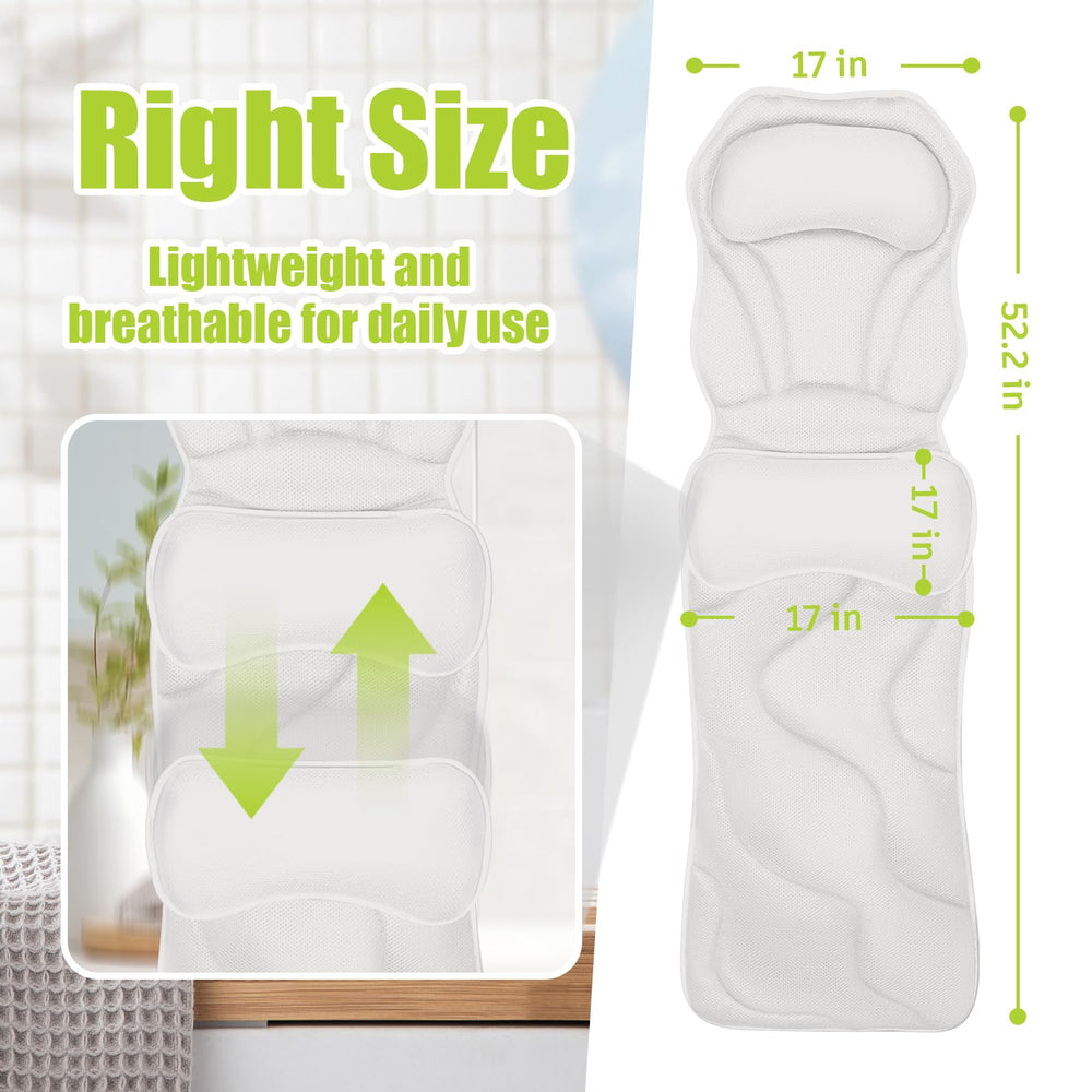 Bathland almohada de baño con soporte para espalda y lumbares durante el baño