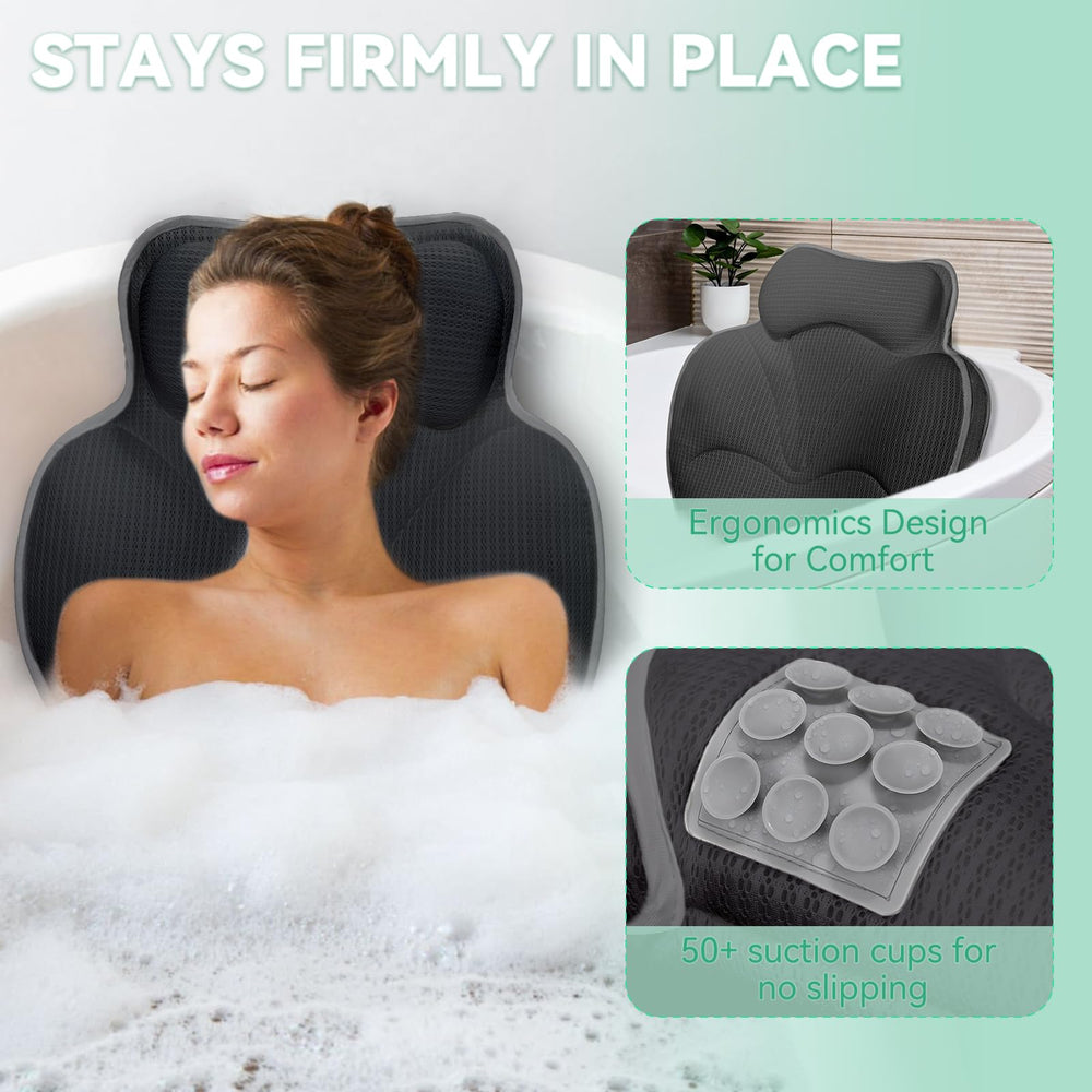 Bathland Almohada baño tina succión ventosas para superficie lisa