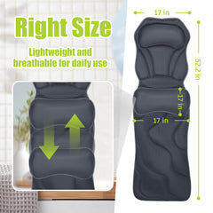 Bathland almohada para la espalda proporciona soporte estable durante la inmersión.