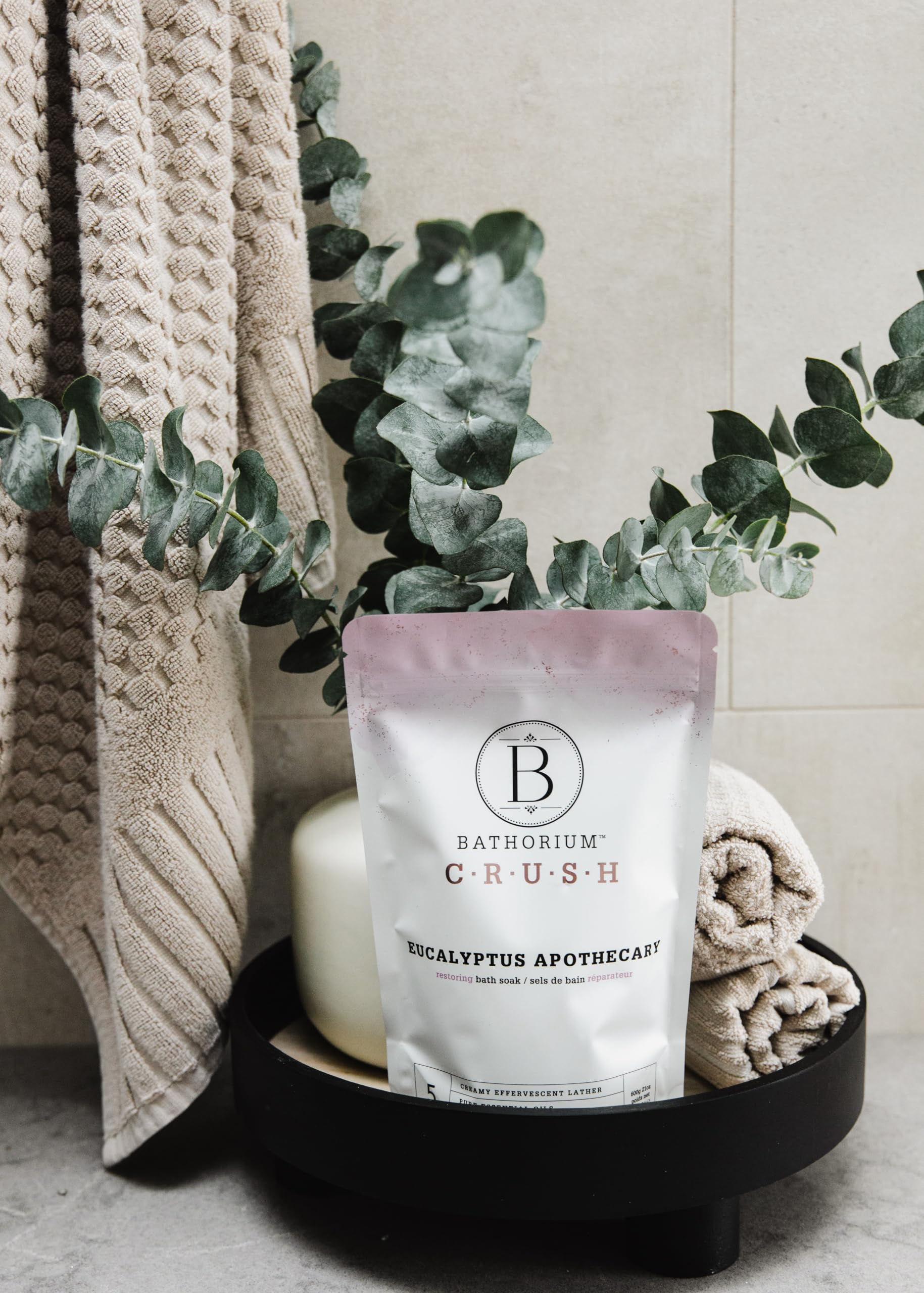 Uso post-entrenamiento en bañera con Bathorium Crush para relajación muscular