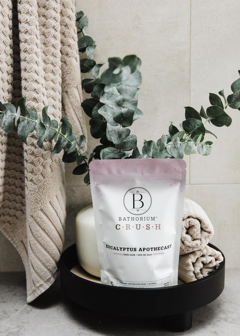 Uso post-entrenamiento en bañera con Bathorium Crush para relajación muscular