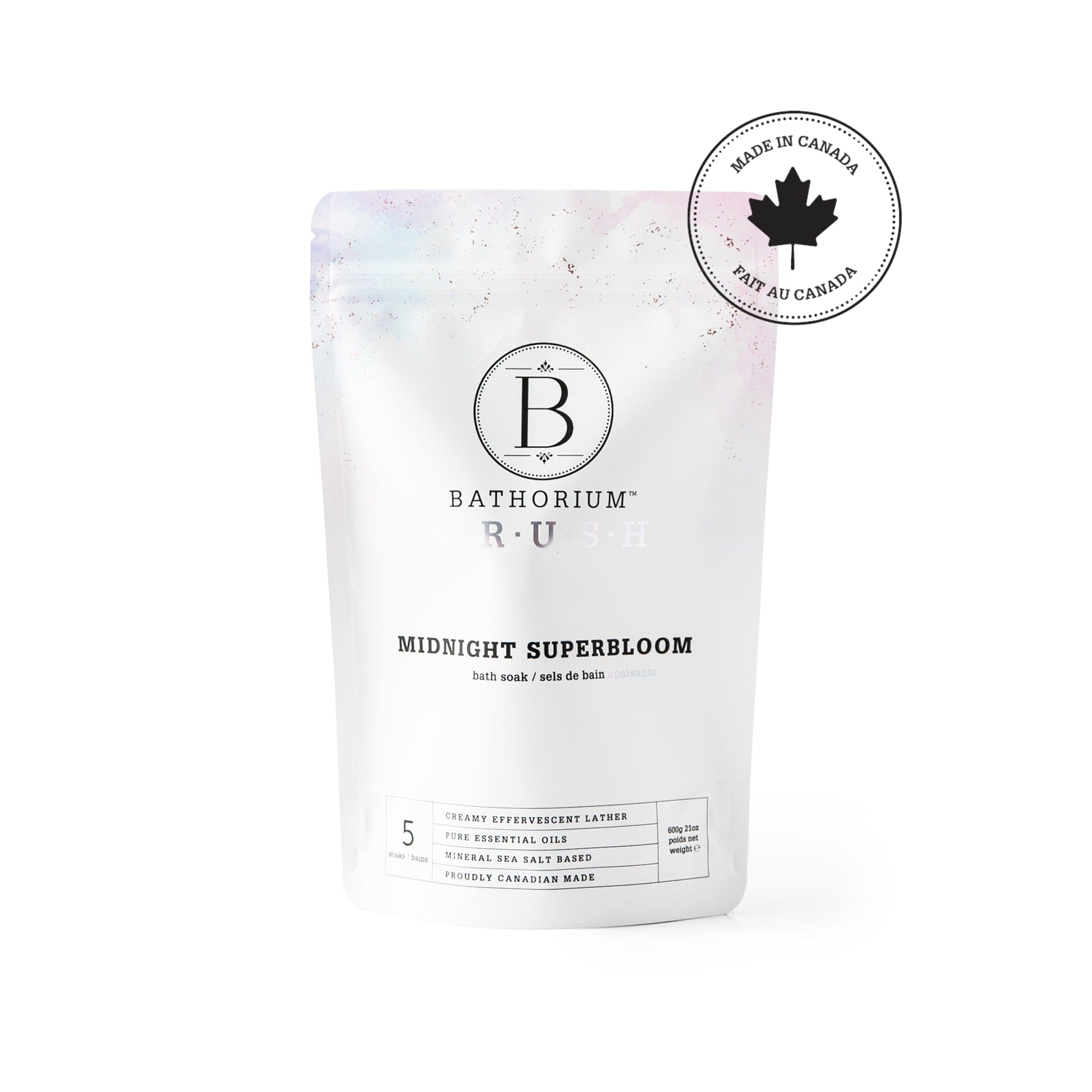 Bathorium Medianoche Floral rosa bulgar: baño de color violeta envolvente.