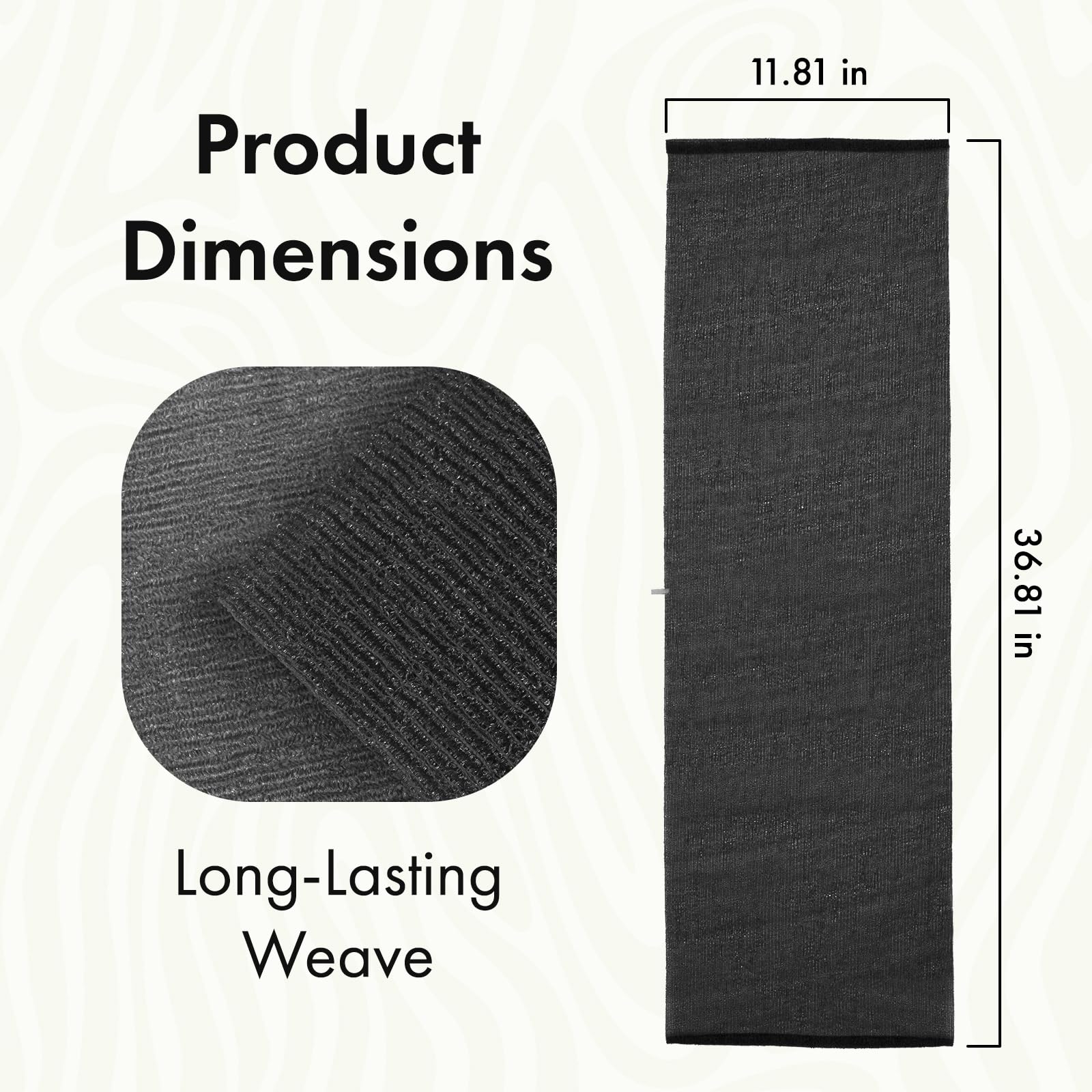 Bathway exfoliating washcloth, espuma cremosa que facilita la limpieza suave.
