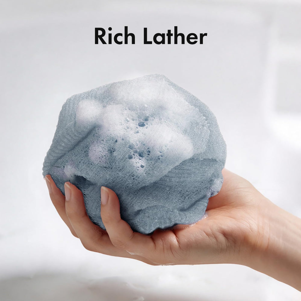 Bathway exfoliating washcloth, set de tres piezas en colores para personalizar.
